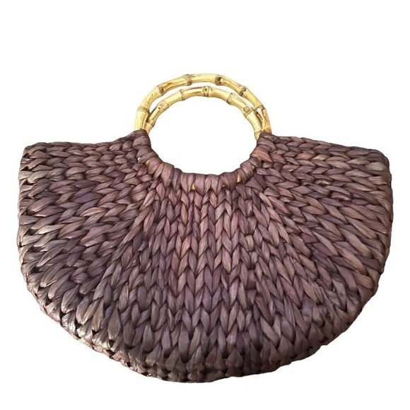 Saenza 100% Straw Beach Handbag - Picture 1 of 6